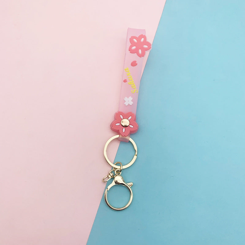 Wholesale Soft Glue Transparent Lanyard Keychains